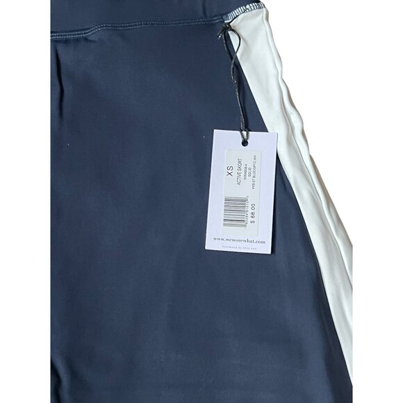 WeWoreWhat NWT Active Skort Tennis Skirt Sz XS Womens Blue and Optic White Revol - Picture 6 of 9